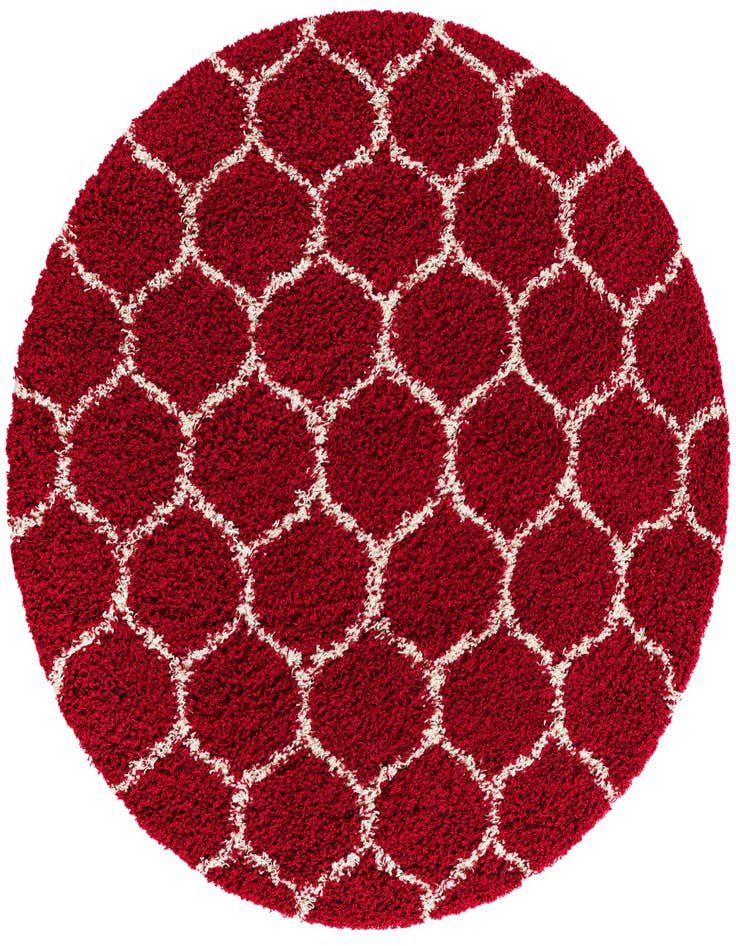Detail image of  6' x 6' Lattice Shag Round Rug