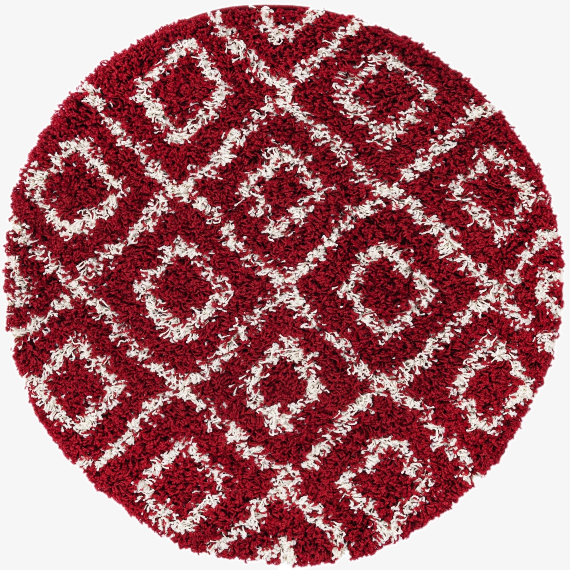  3' 3 x 3' 3 Lattice Shag Round Rug