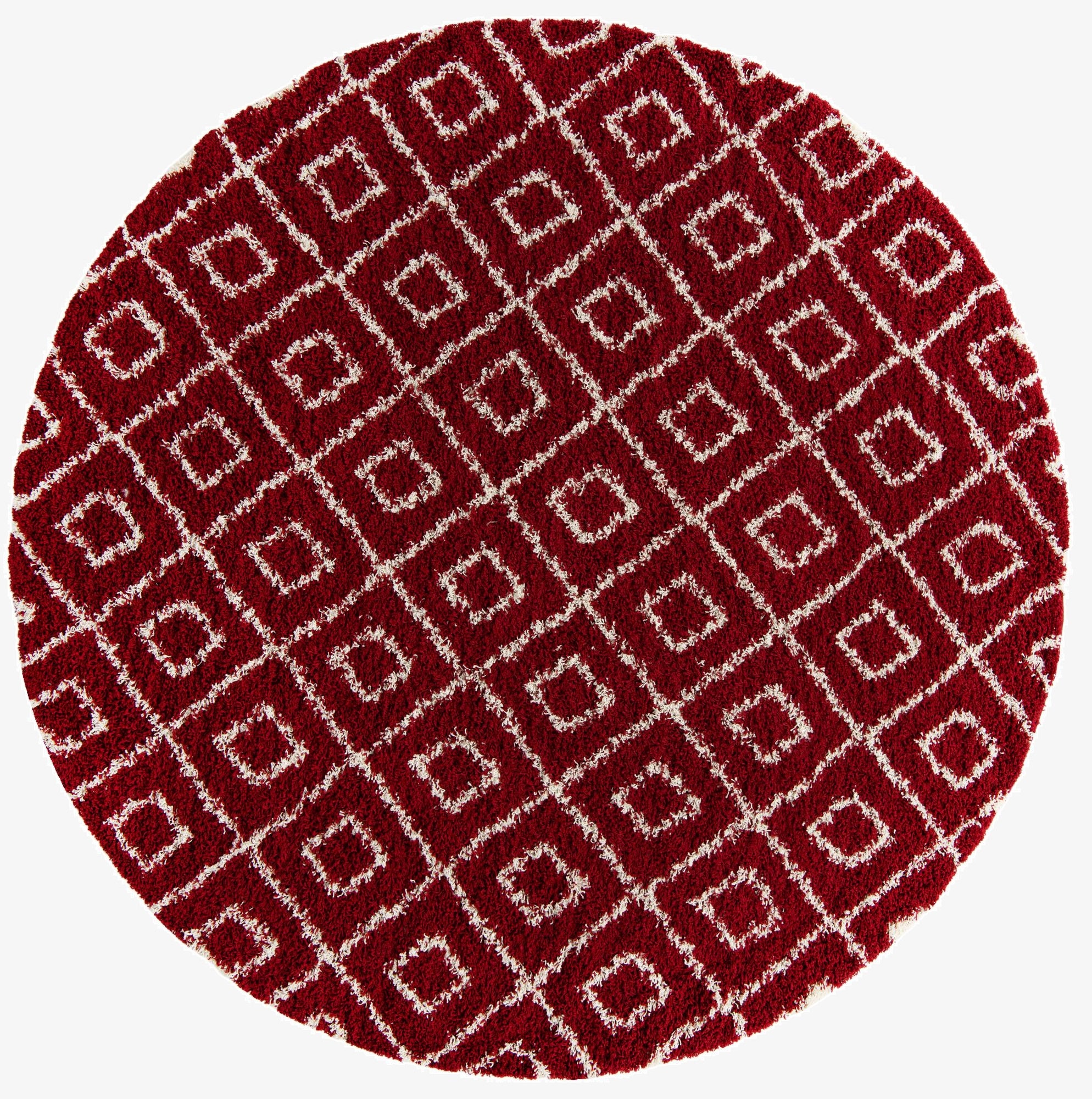  10' x 10' Lattice Shag Round Rug