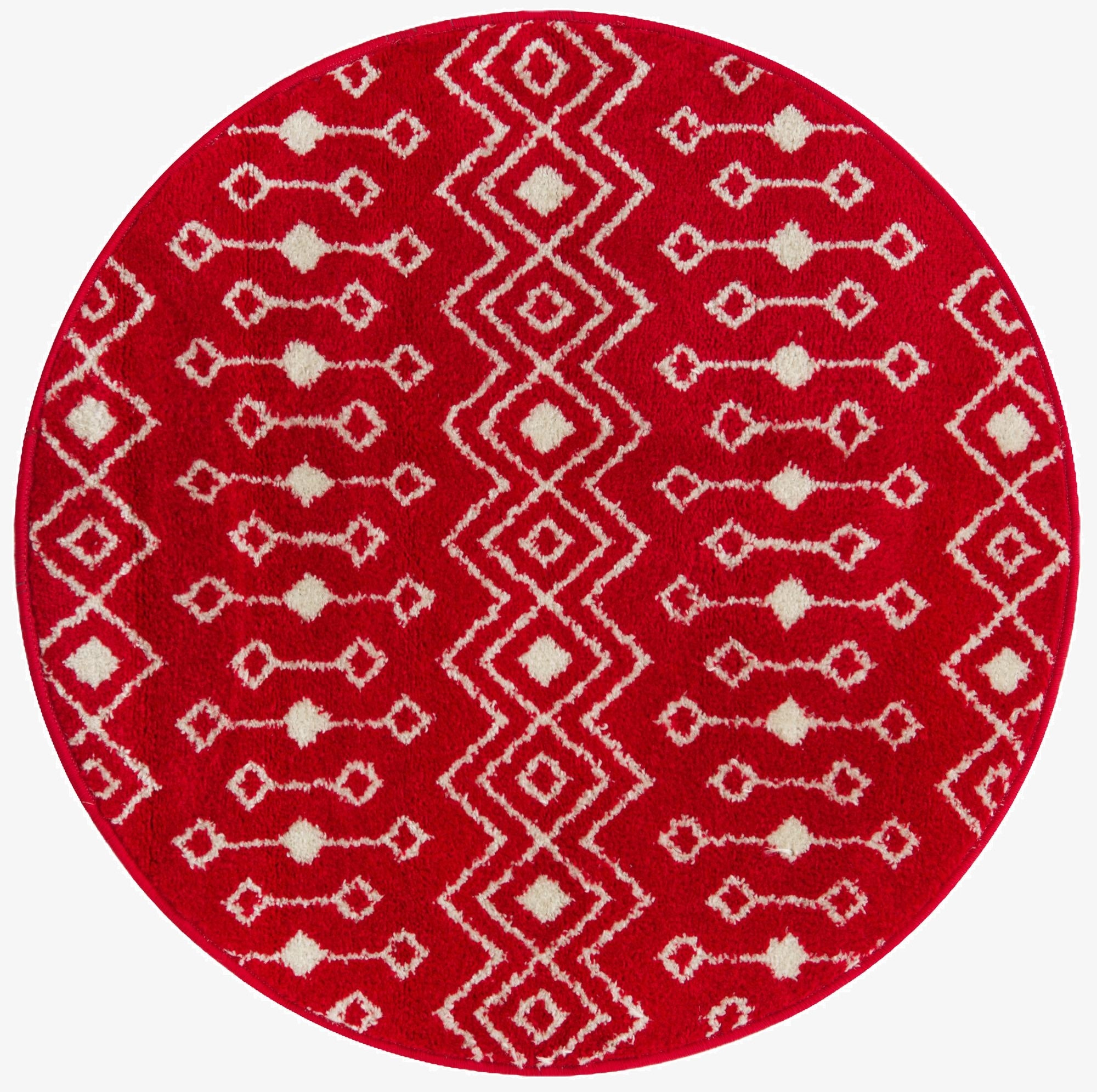  3' 3 x 3' 3 Moroccan Trellis Round Rug