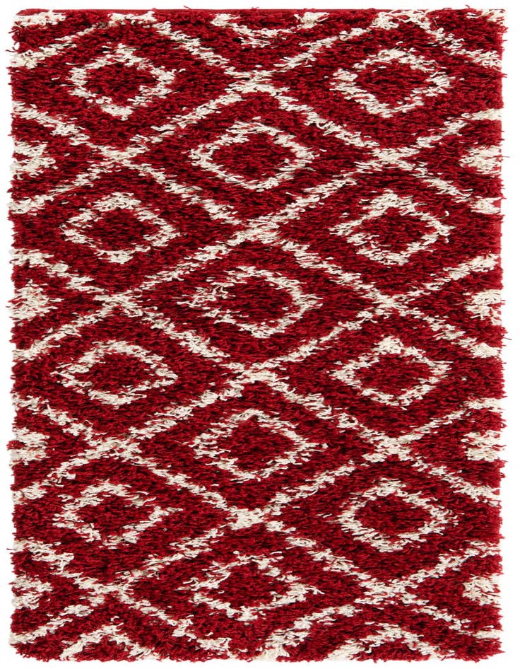 Detail image of  2' x 5' Lattice Shag Runner Rug