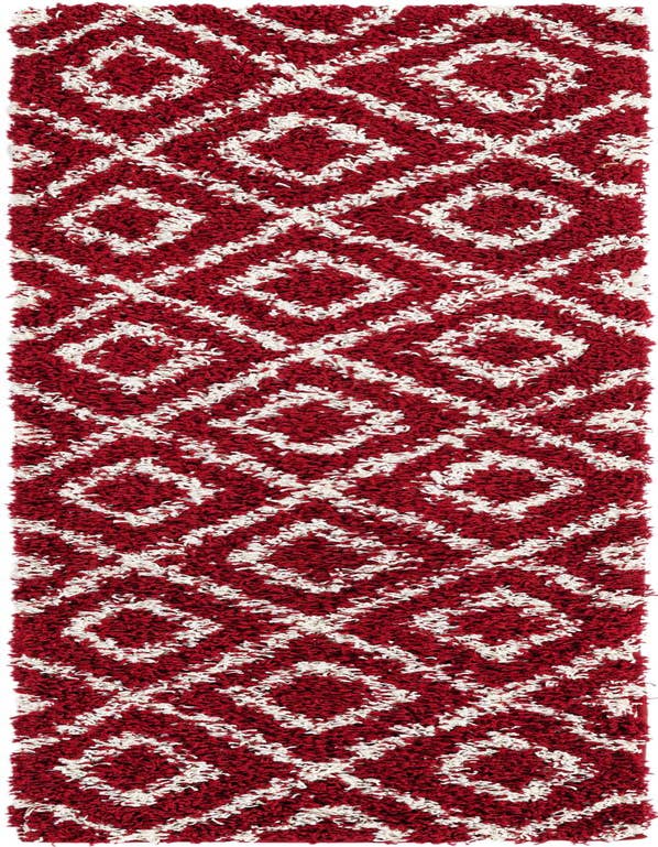 Detail image of  2' x 7' Lattice Shag Runner Rug