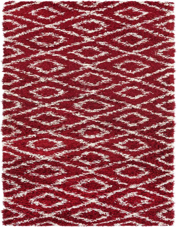 Detail image of  2' 7 x 10' Lattice Shag Runner Rug