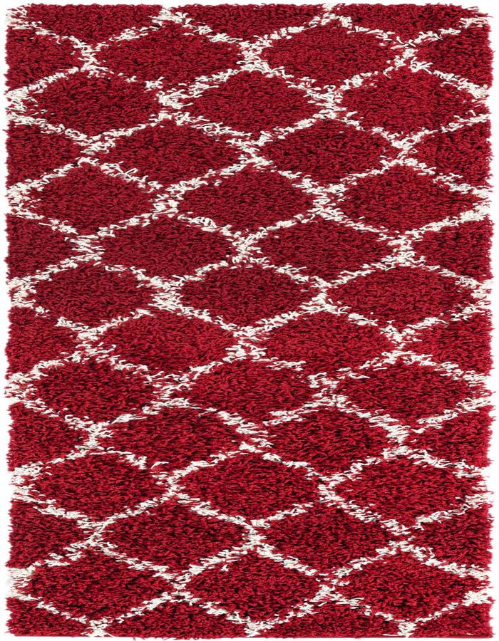 Detail image of  2' x 6' Lattice Shag Runner Rug
