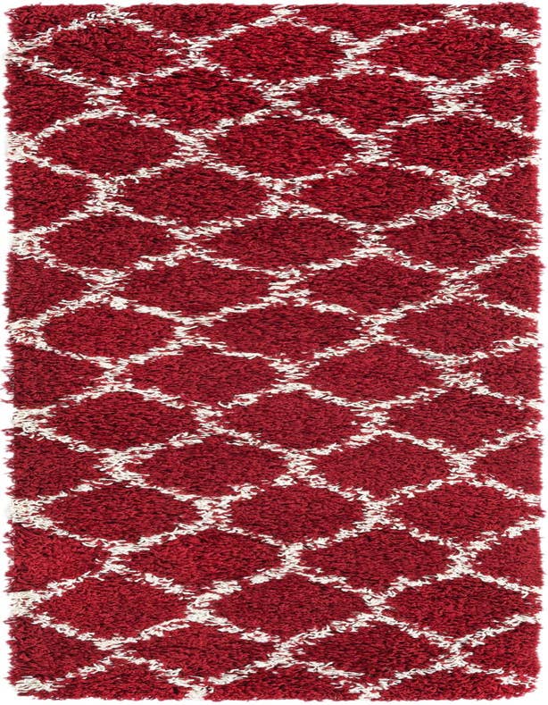 Detail image of  2' x 7' Lattice Shag Runner Rug