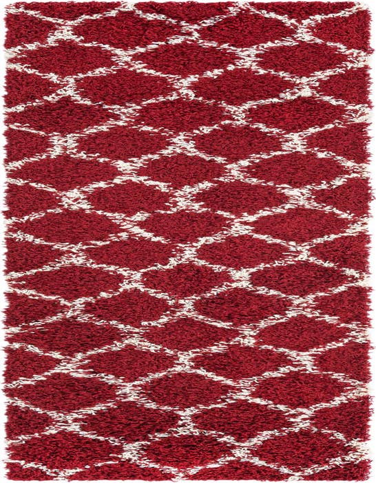 Detail image of  2' x 8' Lattice Shag Runner Rug
