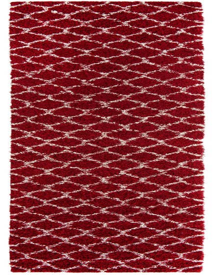 Detail image of  3' 3 x 16' 5 Lattice Shag Runner Rug