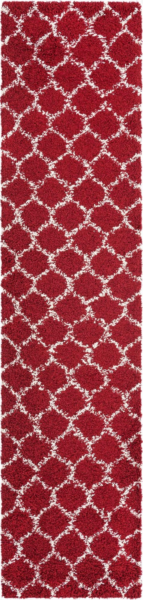  2' 7 x 12' Lattice Shag Runner Rug