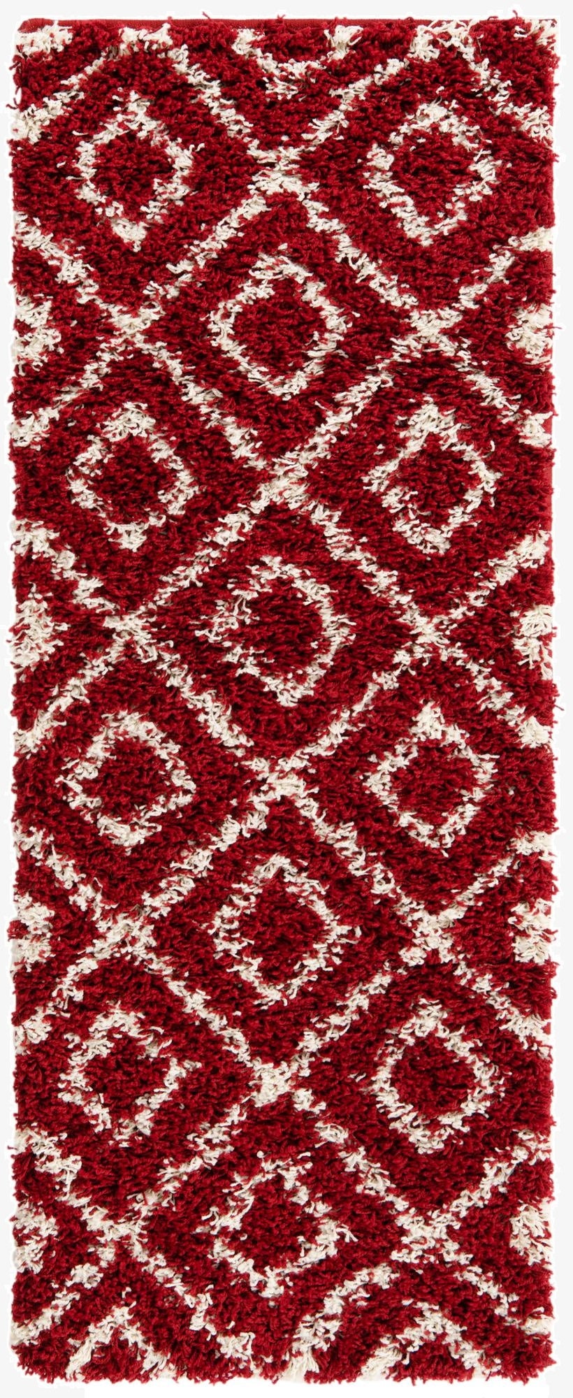  2' x 5' Lattice Shag Runner Rug