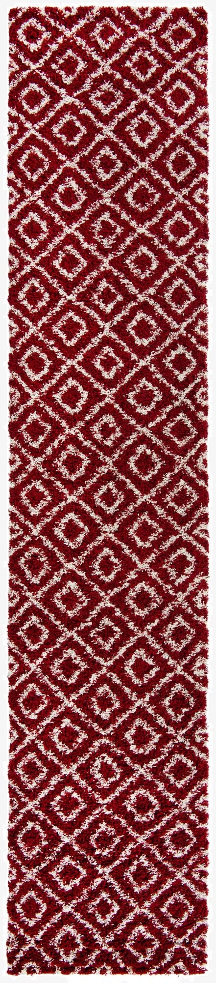  3' 3 x 16' 5 Lattice Shag Runner Rug