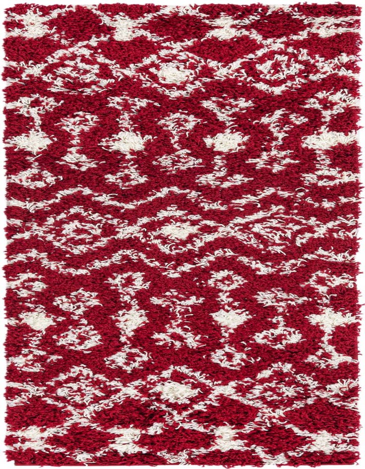 Detail image of  2' x 5' Moroccan Trellis Shag Runner Rug