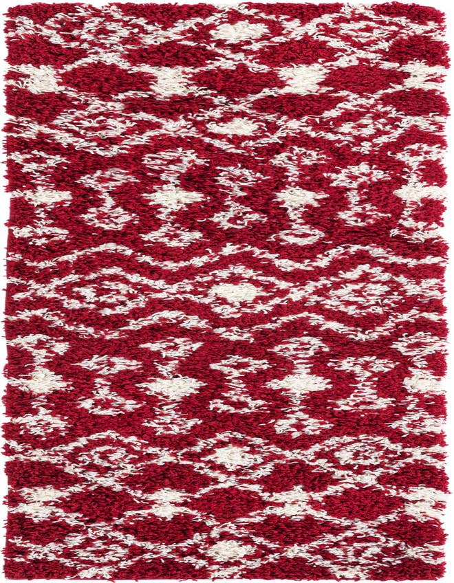 Detail image of  2' x 6' Moroccan Trellis Shag Runner Rug