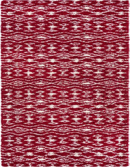 Detail image of  3' 3 x 16' 5 Moroccan Trellis Shag Runner Rug
