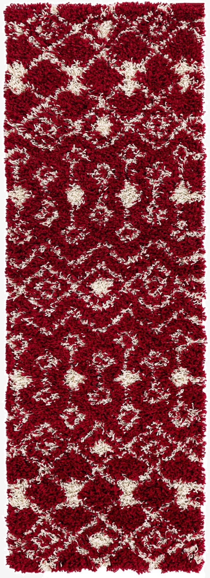  2' x 6' Moroccan Trellis Shag Runner Rug