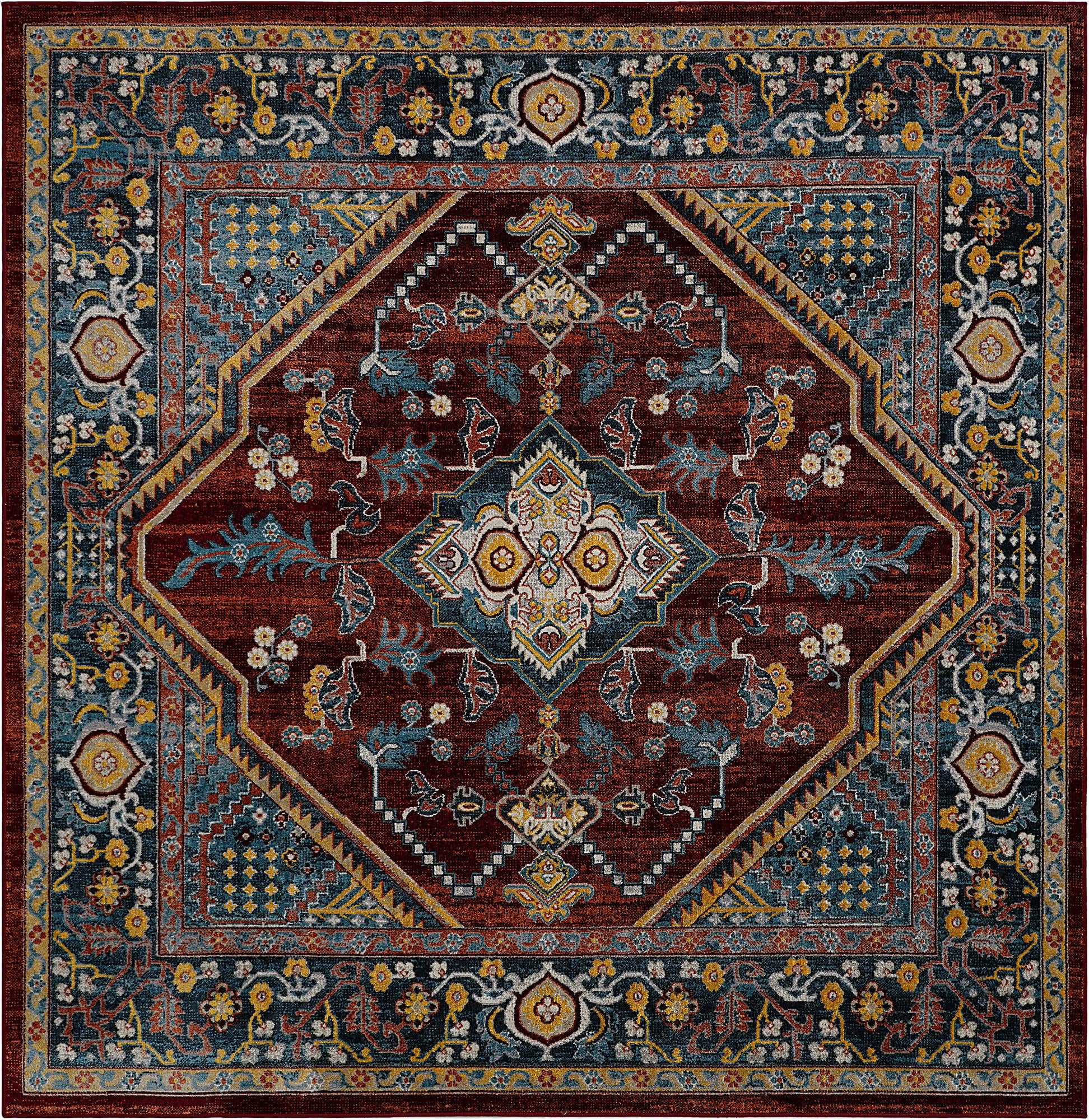  7' 10 x 7' 10 Kamala Washable Square Rug
