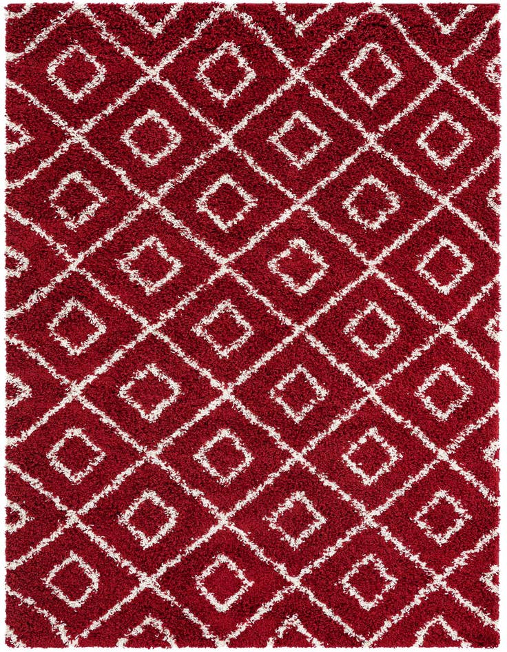 Detail image of  6' x 6' Lattice Shag Square Rug