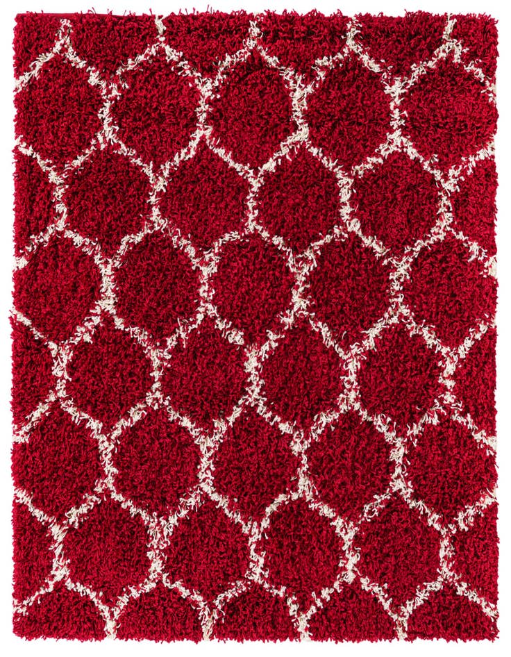 Detail image of  4' x 4' Lattice Shag Square Rug