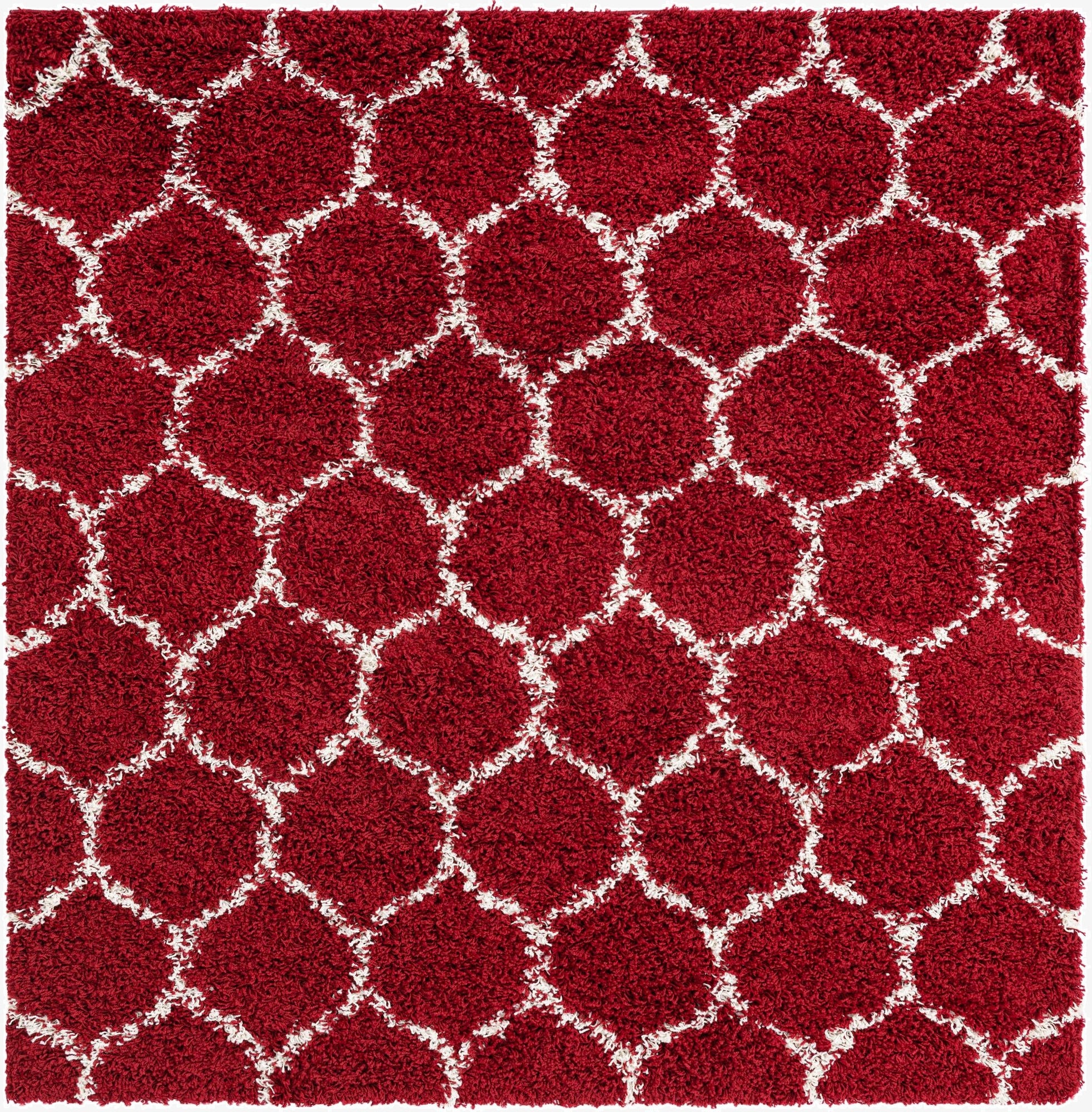  6' x 6' Lattice Shag Square Rug