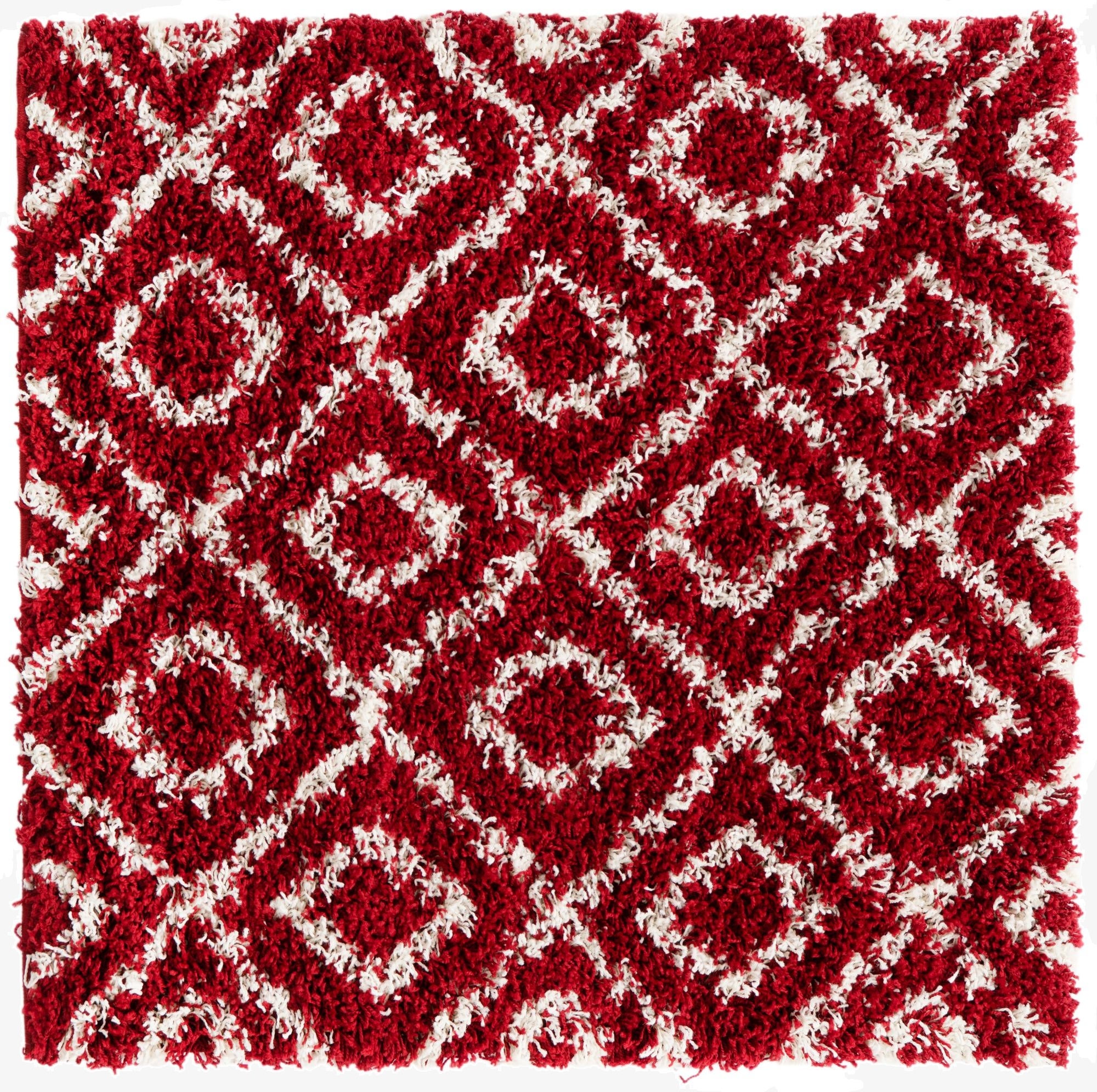  3' 3 x 3' 3 Lattice Shag Square Rug