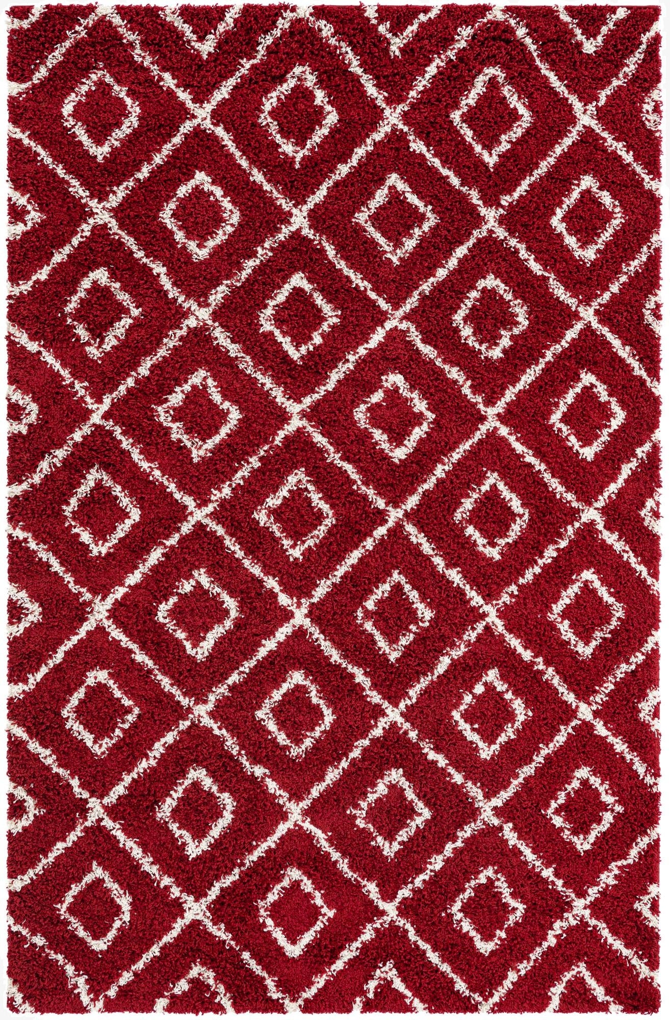  6' x 6' Lattice Shag Square Rug
