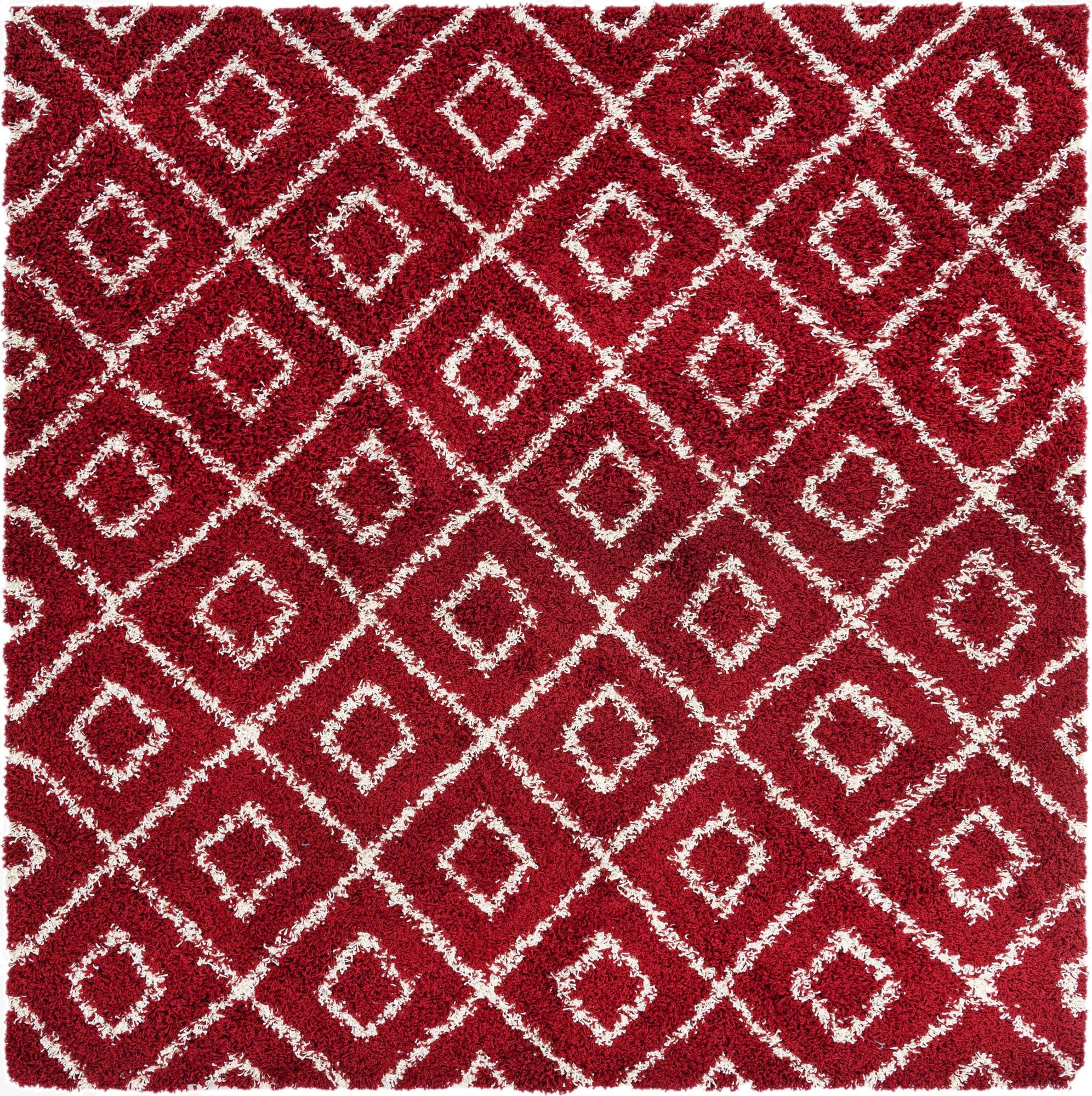  7' 10 x 7' 10 Lattice Shag Square Rug