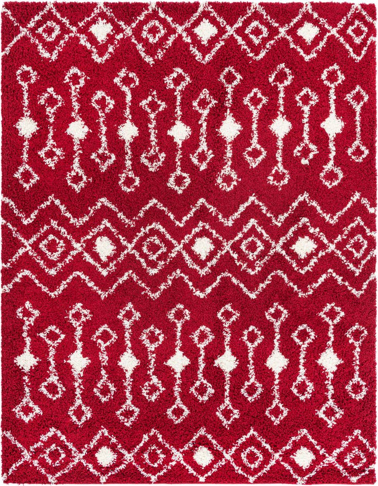 Detail image of 7' 10 x 7' 10 Moroccan Trellis Shag Square Rug