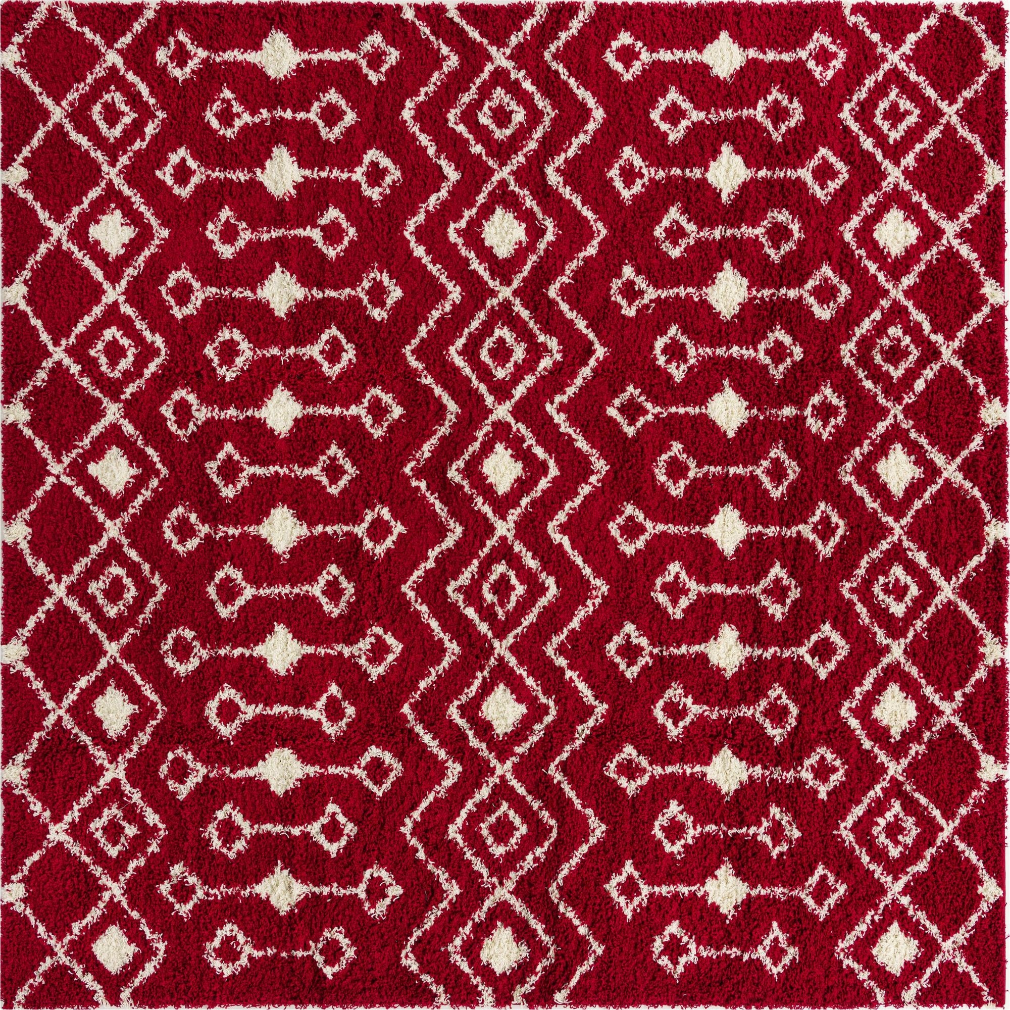  10' x 10' Moroccan Trellis Shag Square Rug
