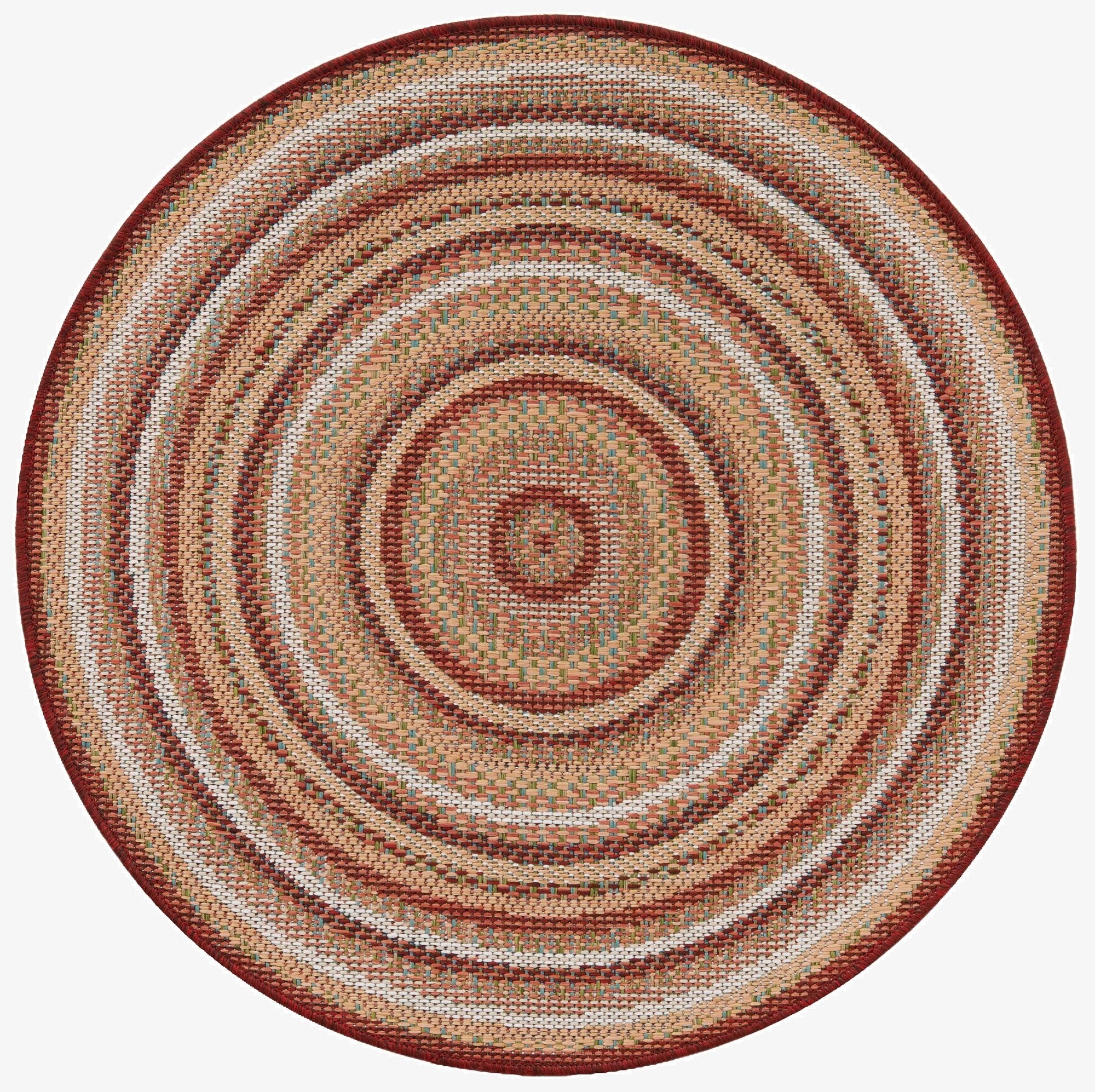  3' 3 x 3' 3  Washable Baja Indoor / Outdoor Round Rug