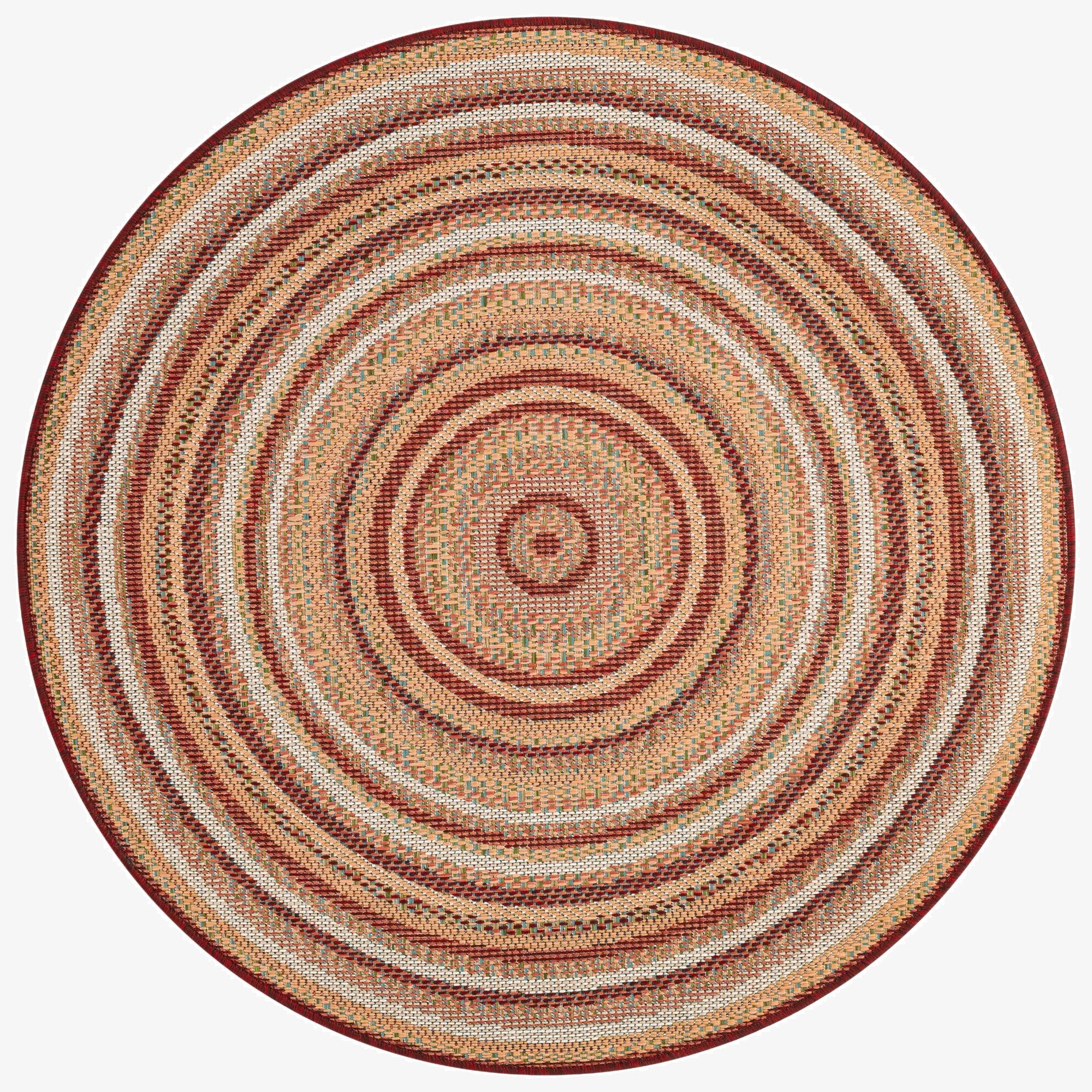  4' x 4'  Washable Baja Indoor / Outdoor Round Rug