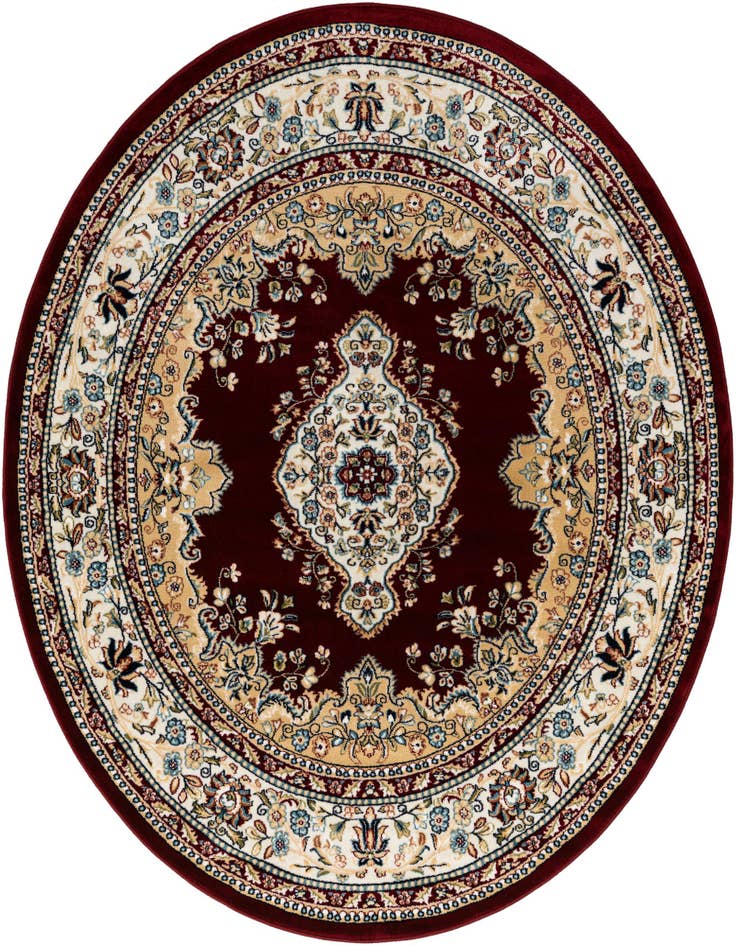 Detail image of  5' 3 x 5' 3 Nain Design Round Rug