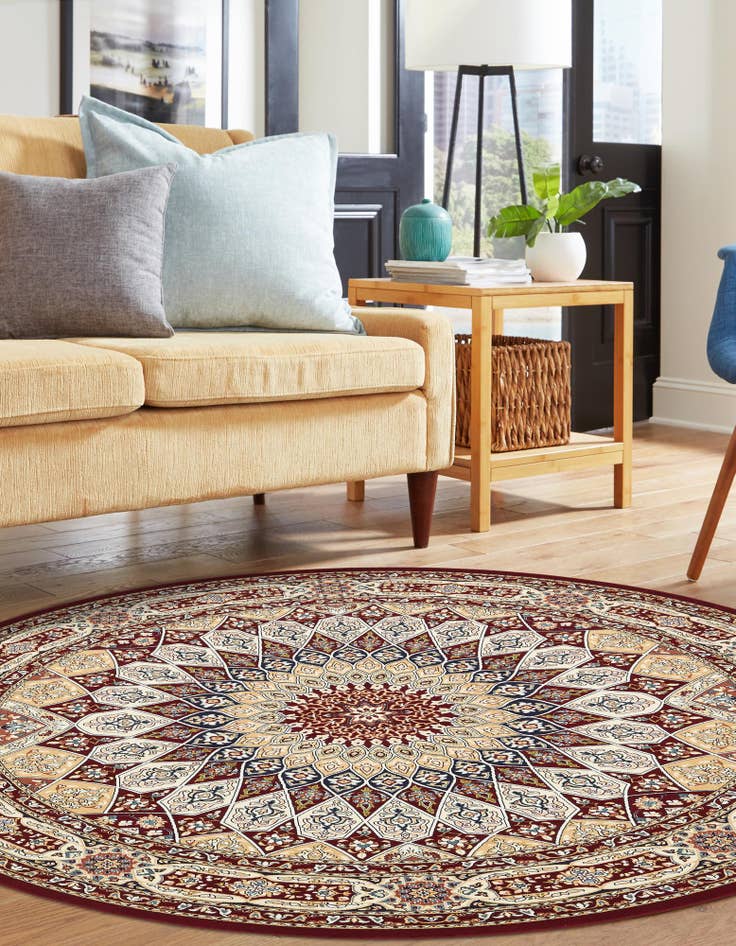 Detail image of  10' x 10' Nain Design Round Rug
