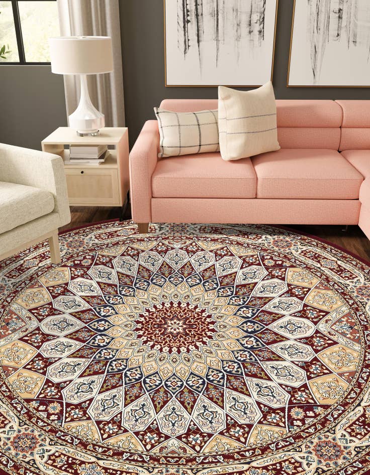 Detail image of  10' x 10' Nain Design Round Rug