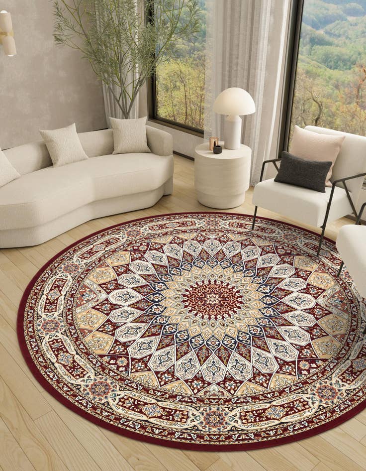 Detail image of  10' x 10' Nain Design Round Rug