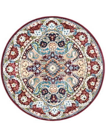 5' 3 x 5' 3 Nain Design Round Rug
