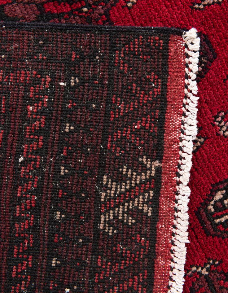 Detail image of 2' 7 x 15' 10 Hand Knotted Afghan Akhche Wool Runner Rug