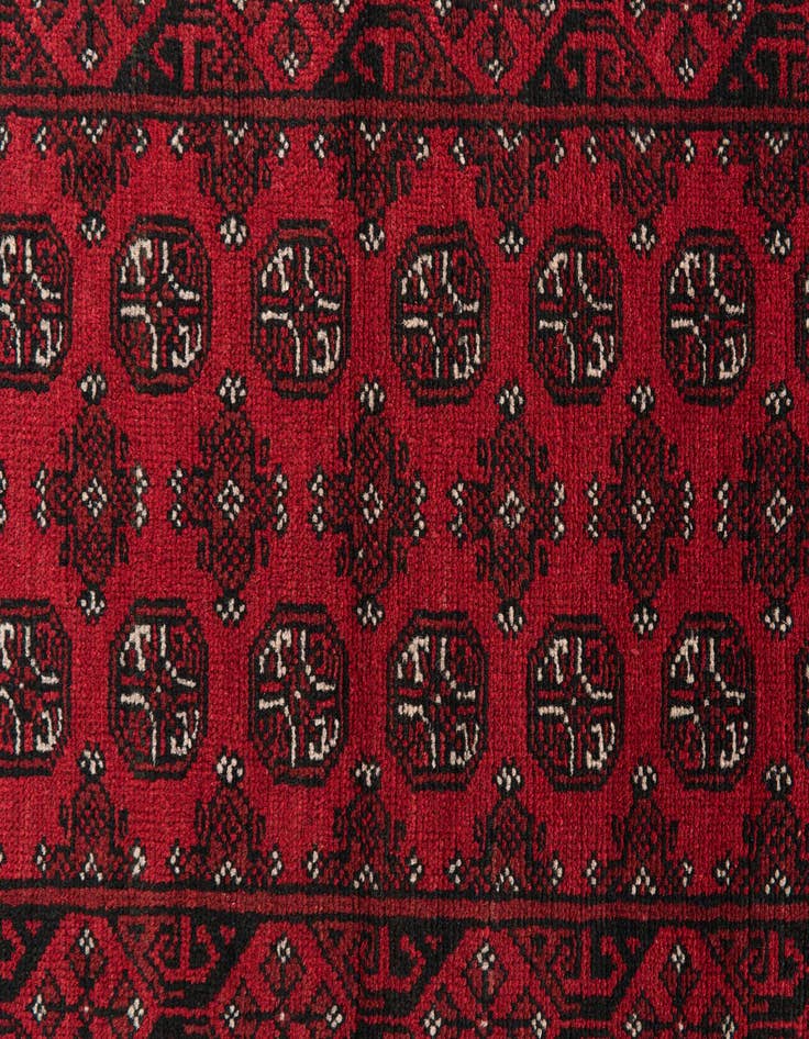 Detail image of  2' 8 x 18' 10  Hand Knotted Afghan Akhche Wool Runner Rug