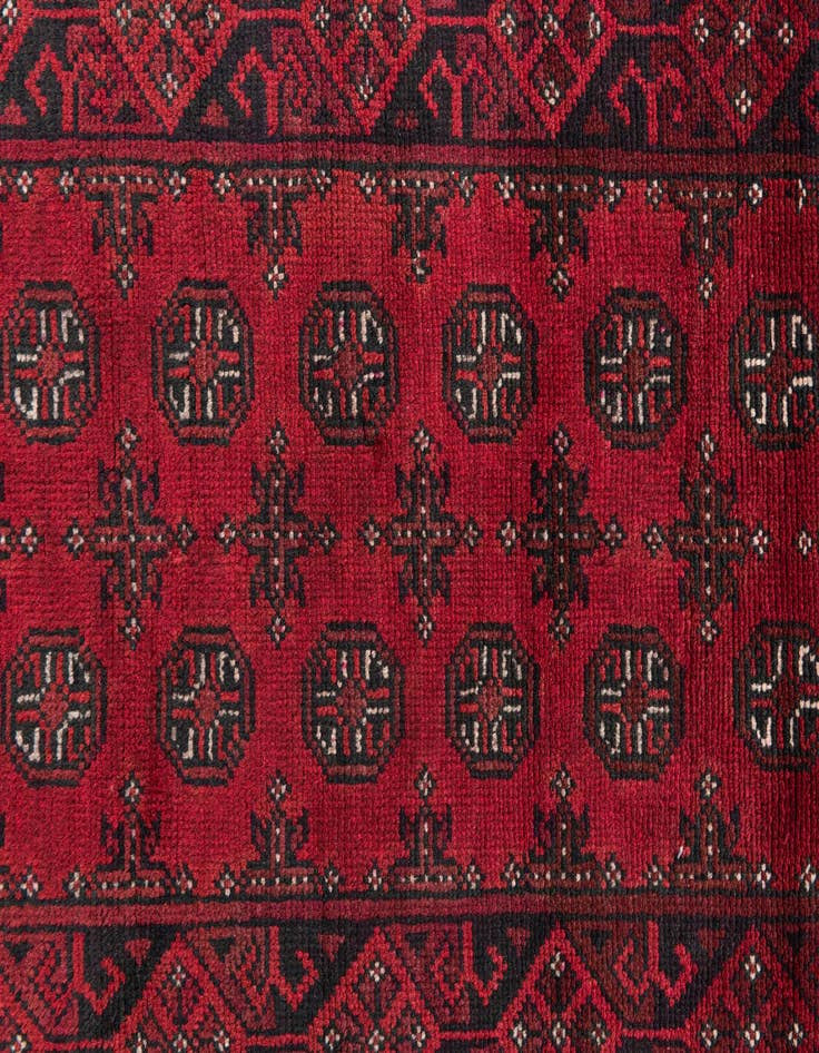 Detail image of  2' 9 x 15' 9  Hand Knotted Afghan Akhche Wool Runner Rug