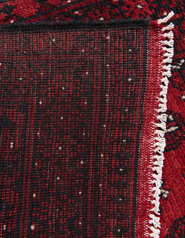 Detail image of 2' 8 x 15' 9 Hand Knotted Afghan Akhche Wool Runner Rug