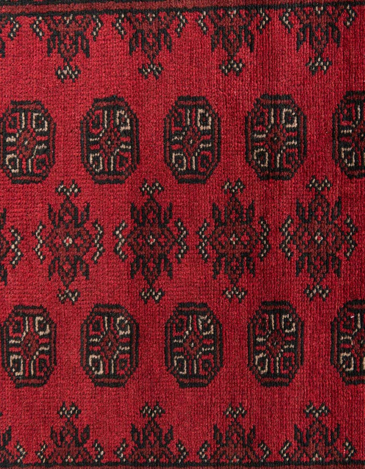 Detail image of  2' 8 x 18' 10  Hand Knotted Afghan Akhche Wool Runner Rug