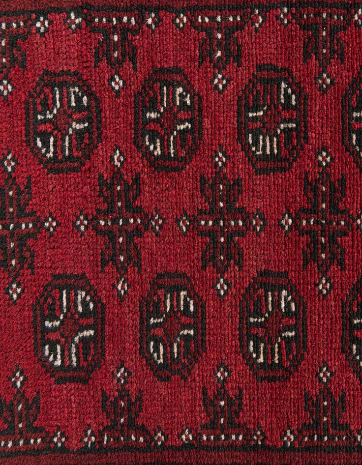 Detail image of  2' 8 x 16' 2  Hand Knotted Afghan Akhche Wool Runner Rug
