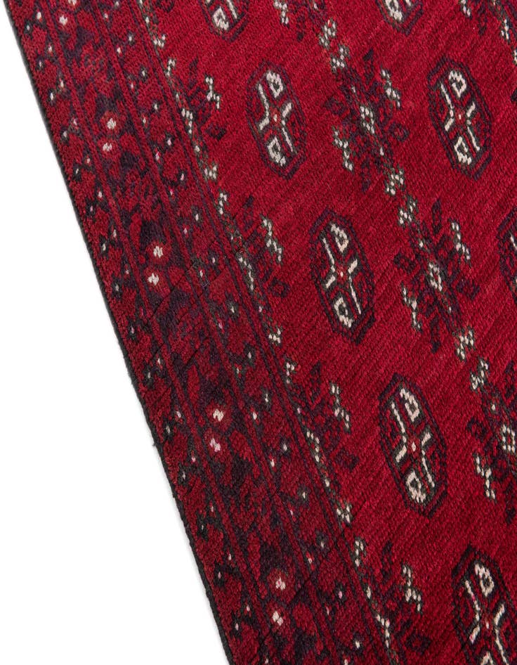 Detail image of  2' 8 x 16'  Hand Knotted Afghan Akhche Wool Runner Rug