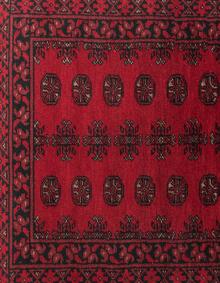 Detail image of  2' 8 x 15' 7  Hand Knotted Afghan Akhche Wool Runner Rug