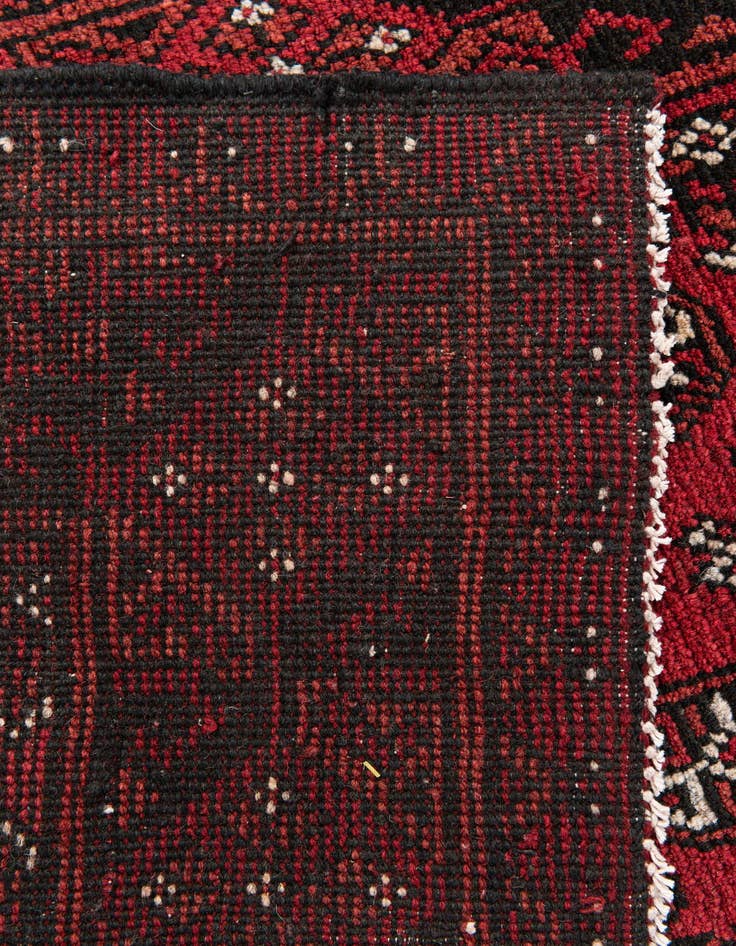 Detail image of  2' 7 x 15' 9  Hand Knotted Afghan Akhche Wool Runner Rug