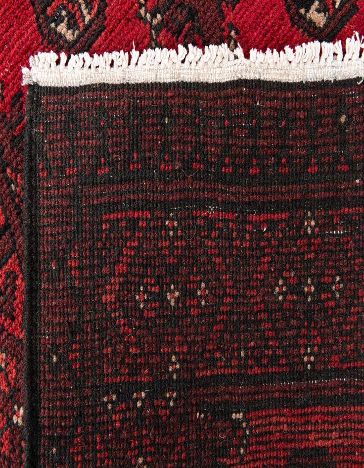 Detail image of  2' 8 x 15' 9  Hand Knotted Afghan Akhche Wool Runner Rug