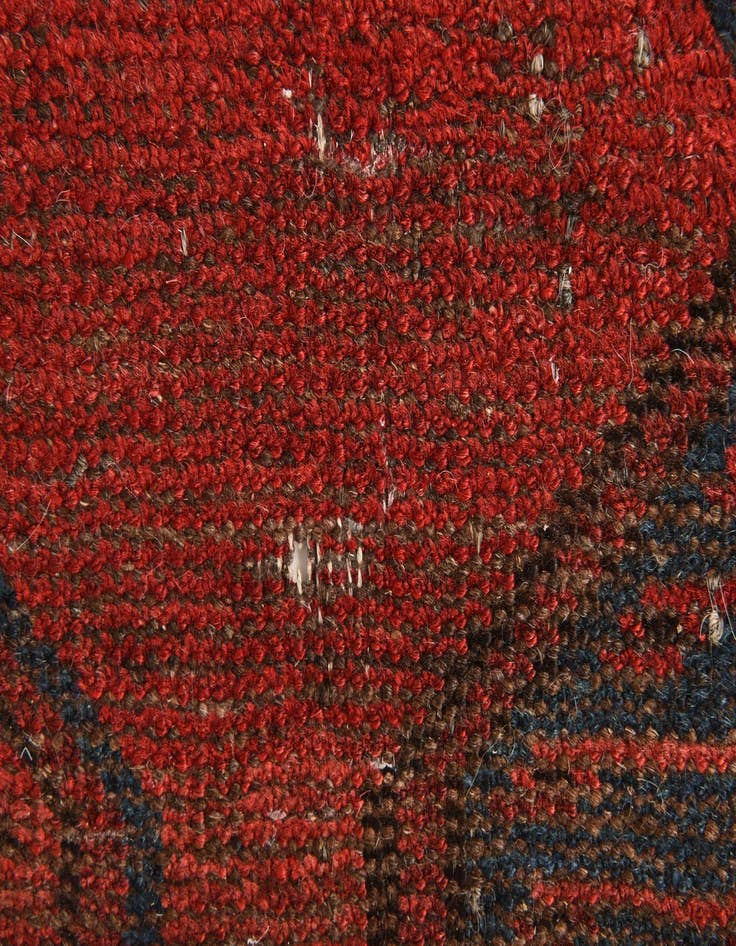 Detail image of  3' 8 x 7' 4  Hand Knotted Afghan Akhche Wool Runner Rug