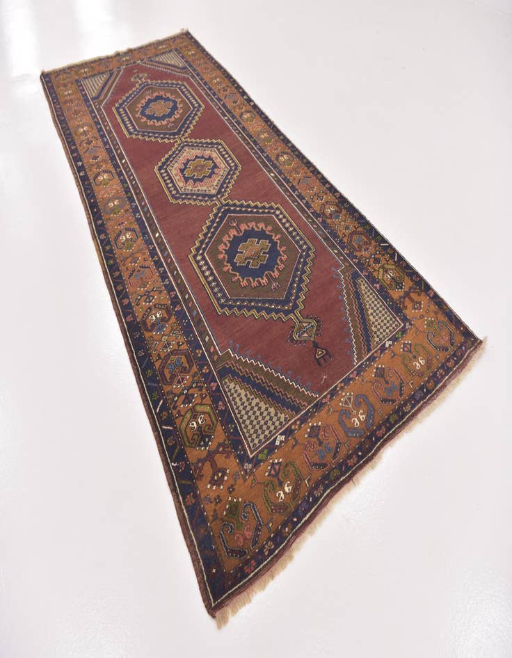 Detail image of  4' 2 x 9' 2  Hand Knotted Anatolian Wool Runner Rug