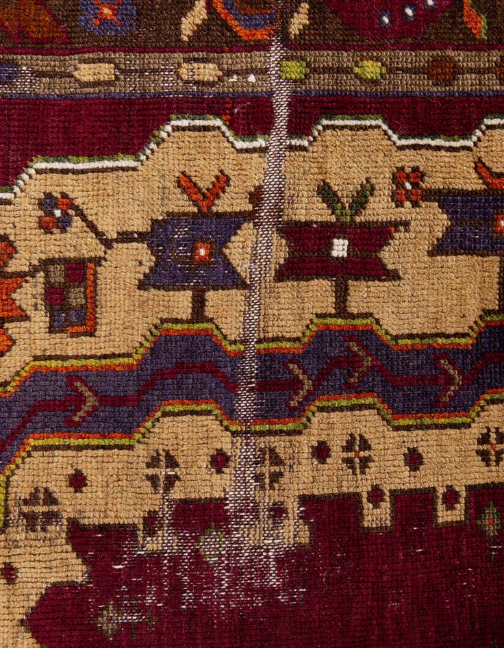 Detail image of  3' 10 x 7' 6  Hand Knotted Anatolian Wool Runner Rug