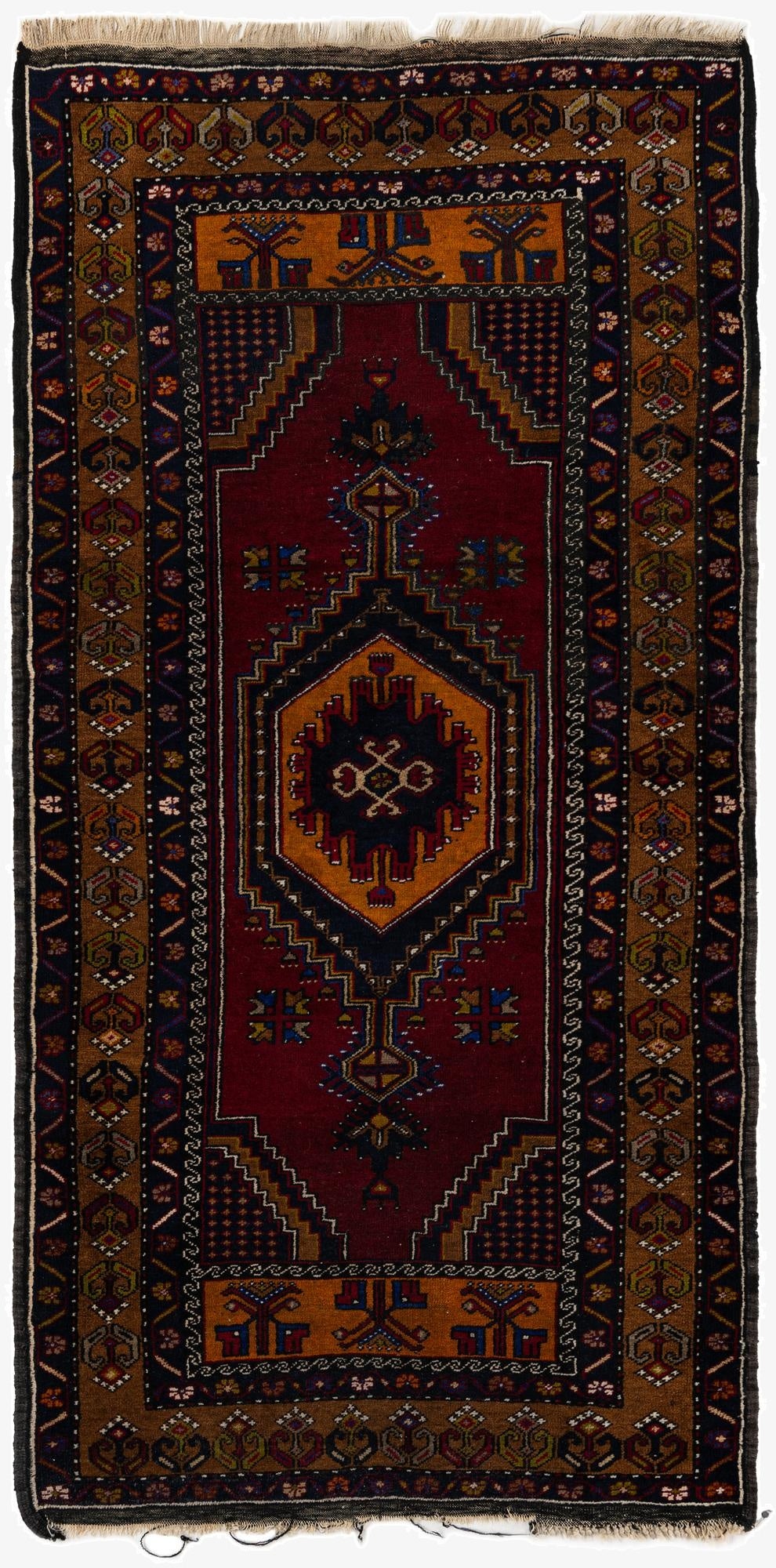  3' 6 x 7' 1  Hand Knotted Anatolian Wool Runner Rug