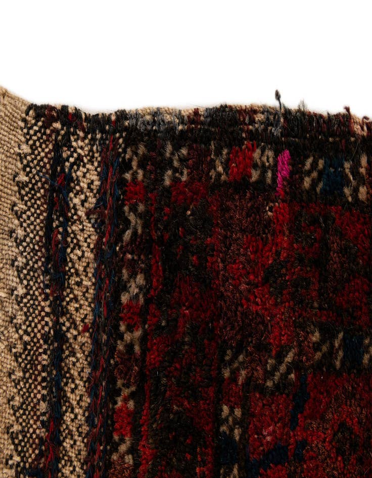 Detail image of  2' 7 x 7' 8  Hand Knotted Balouch Wool Runner Rug