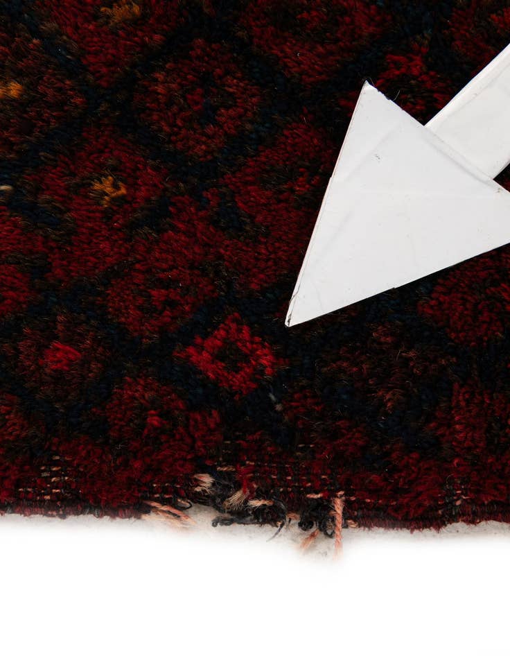 Detail image of  2' 7 x 7' 8  Hand Knotted Balouch Wool Runner Rug